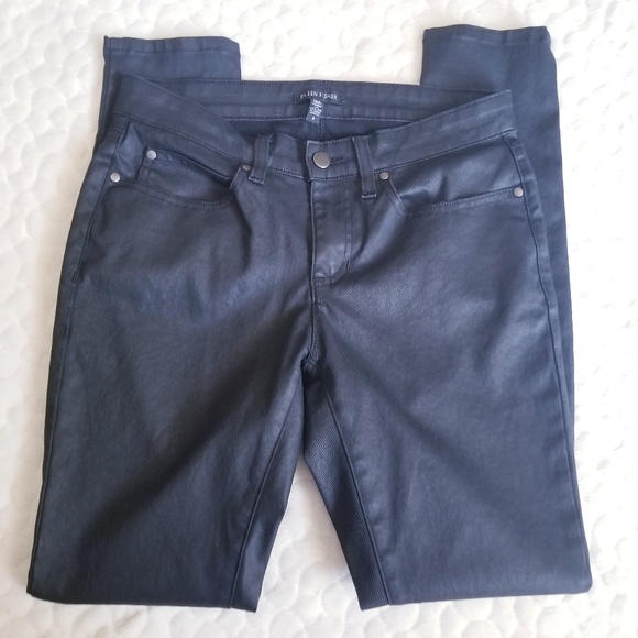 Eileen Fisher Denim - Eileen Fisher black skinny jeans waxed denim 6